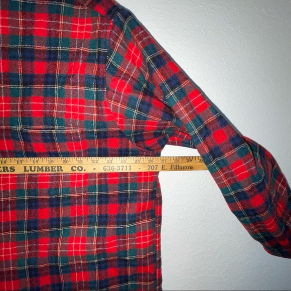 Vintage Pendleton Pure Virgin Wool Flannel Button Up Shirt Made in USA Size XL - Picture 8 of 9